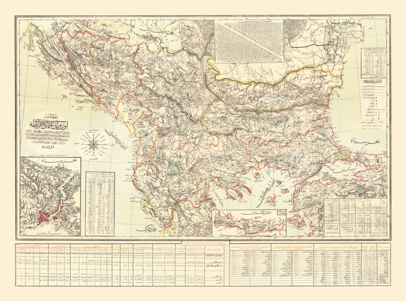 Size comparison using Vintage Balkans Map 1906