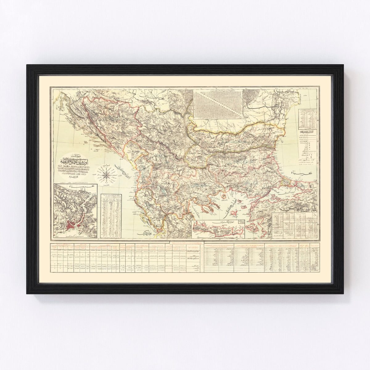 Balkans Vintage Map 1906