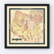 Morelos, Mexico Vintage Map 1897