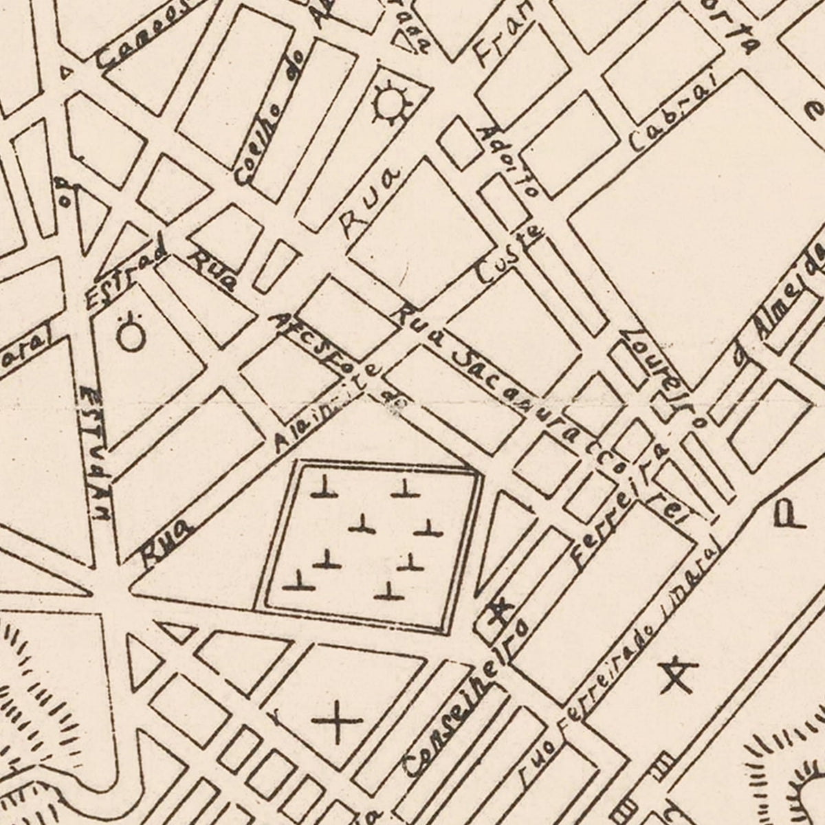 Restored historic details from the 1943 region map of County
