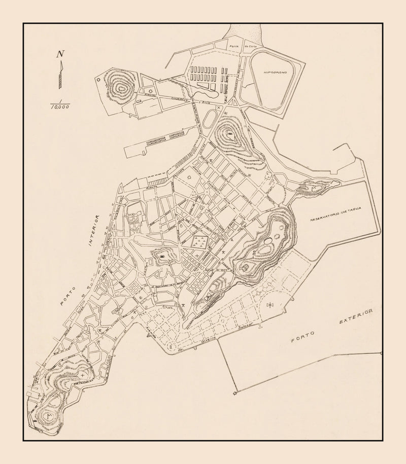Size comparison using Vintage Macao Map 1943