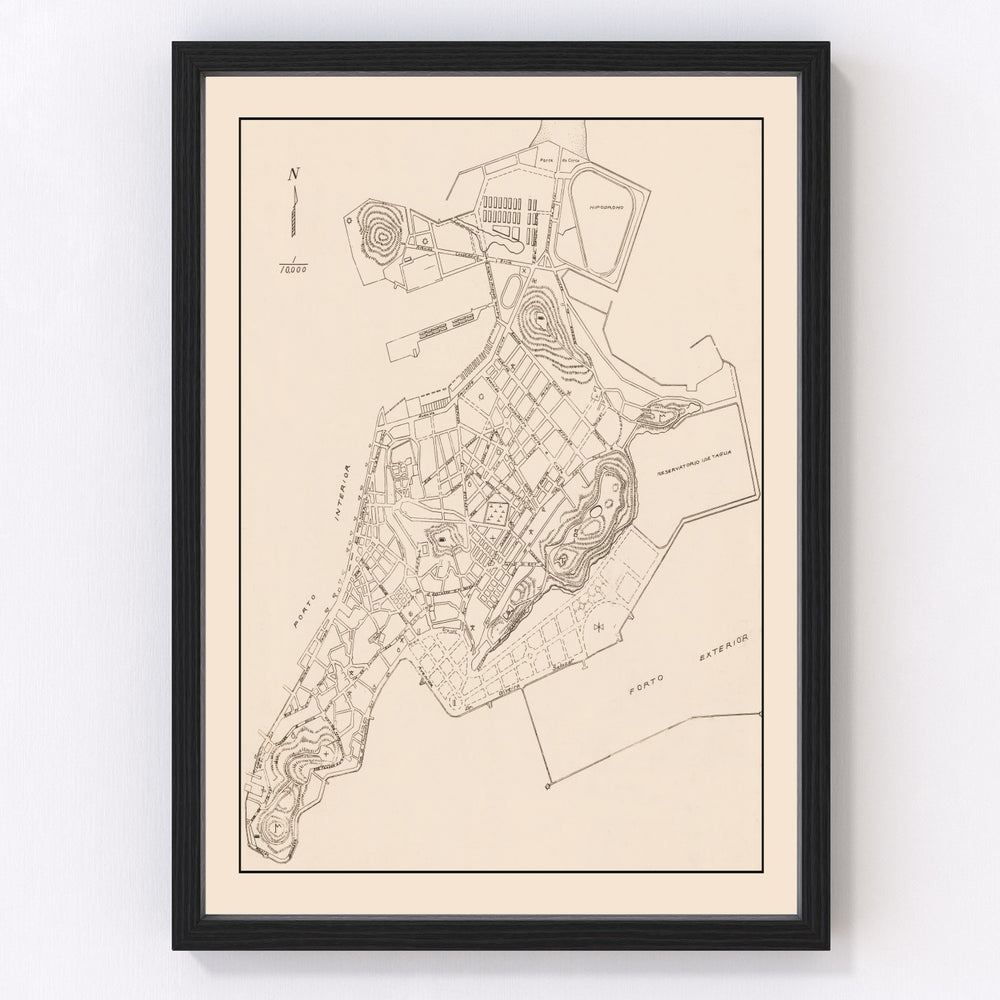 Macao Vintage Map 1943