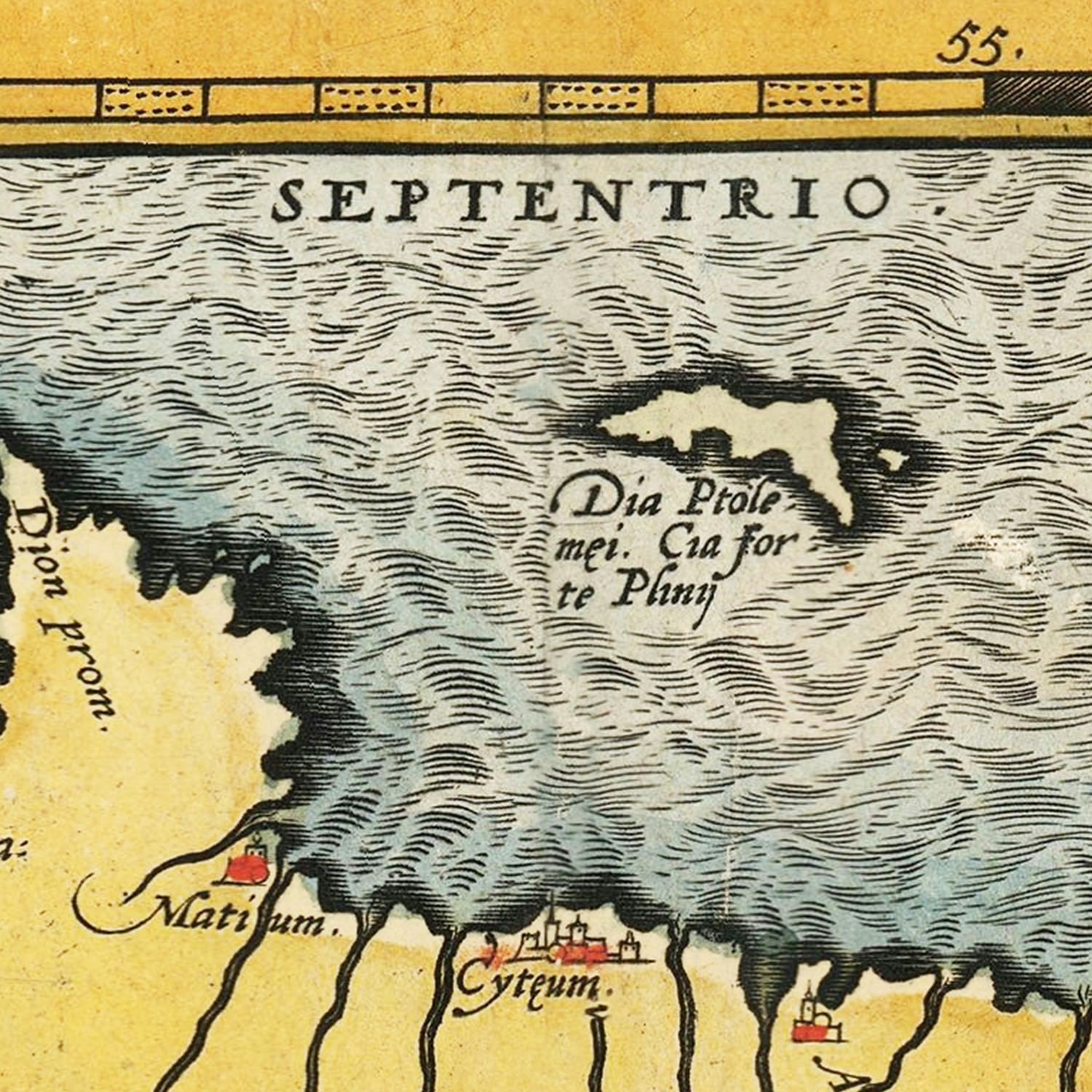 Restored historic details from the 1603 region map of County