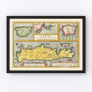 Crete & Greek Islands Vintage Map 1603
