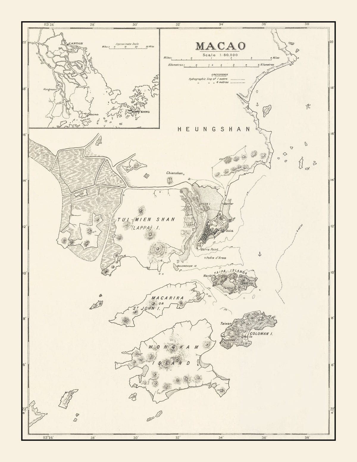 Preview of Vintage Macao Map 1918