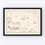 Azores Vintage Map 1859