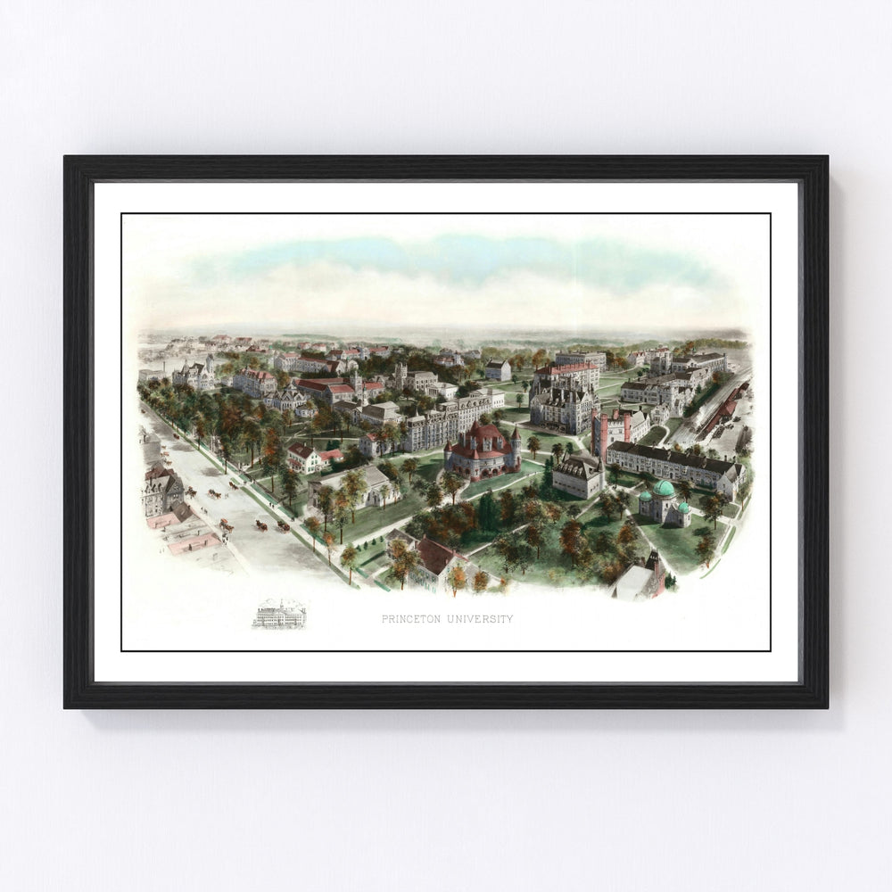 Princeton University Vintage Map 1906