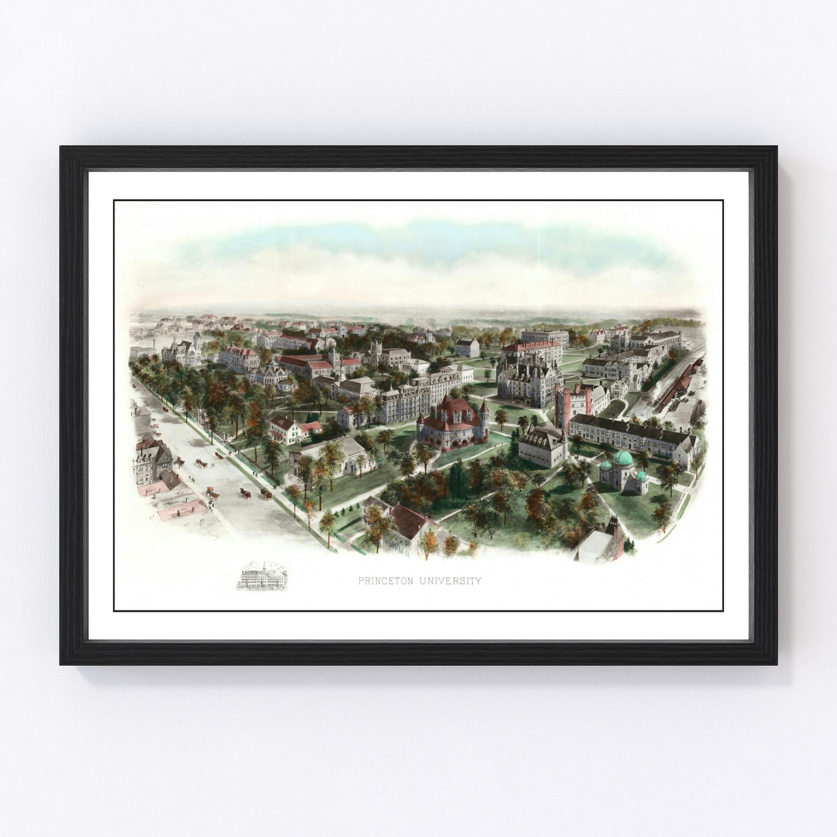 Princeton University Vintage Map 1906