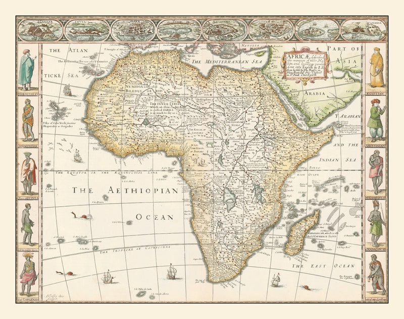 Size comparison using Vintage Africa Map 1626