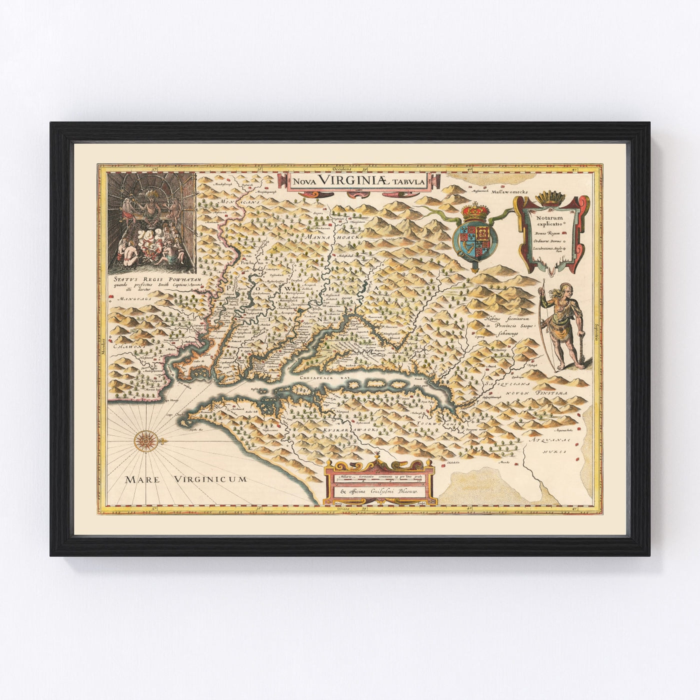 Virginia Vintage Map 1635