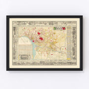 Tokyo Vintage Map 1881