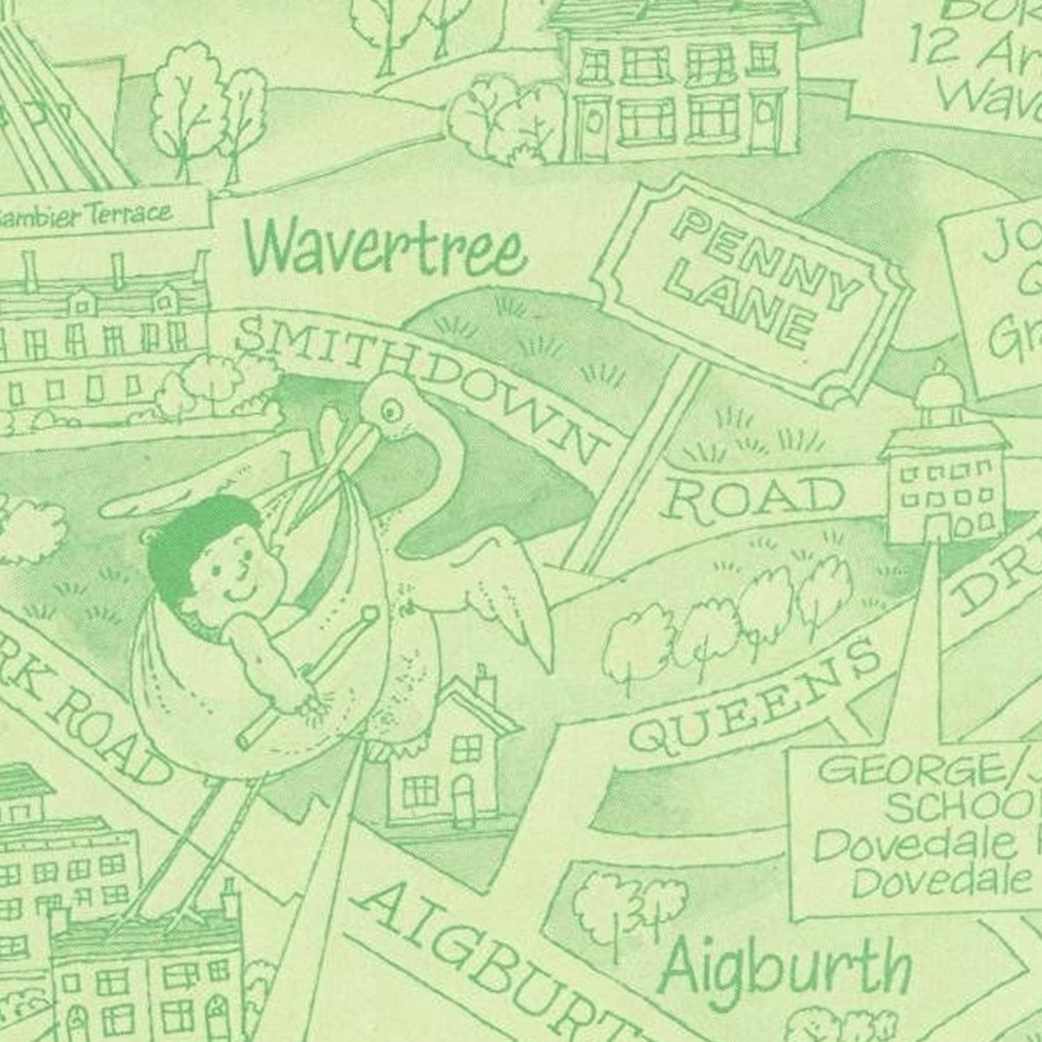 Restored historic details from the 1974 city map of Liverpool