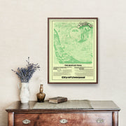Vintage Map of Liverpool, England 1974