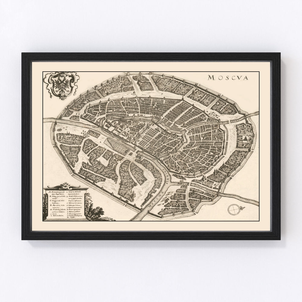 Moscow Vintage Map 1646