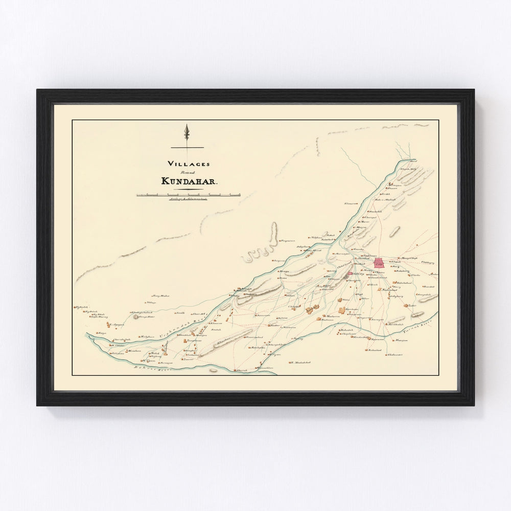 Kandahar Vintage Map 1840