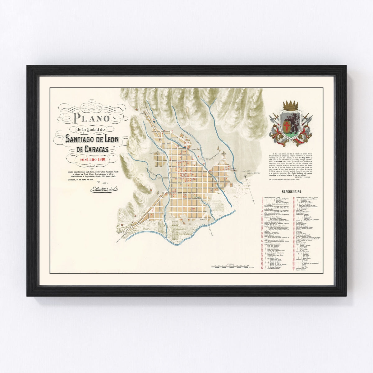 Caracas Vintage Map 1810