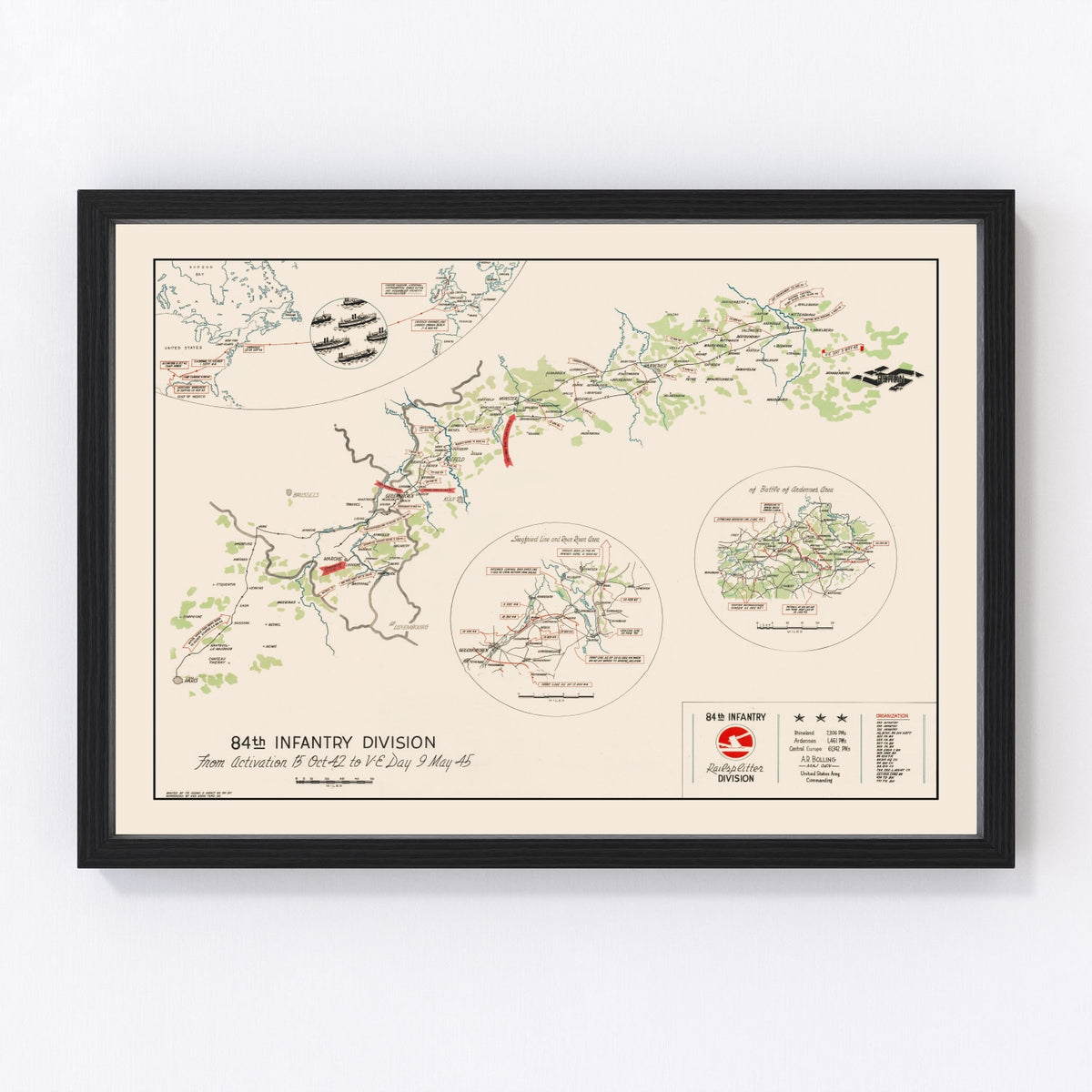 France Vintage Map 1945