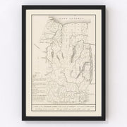Finger Lakes Vintage Map 1849