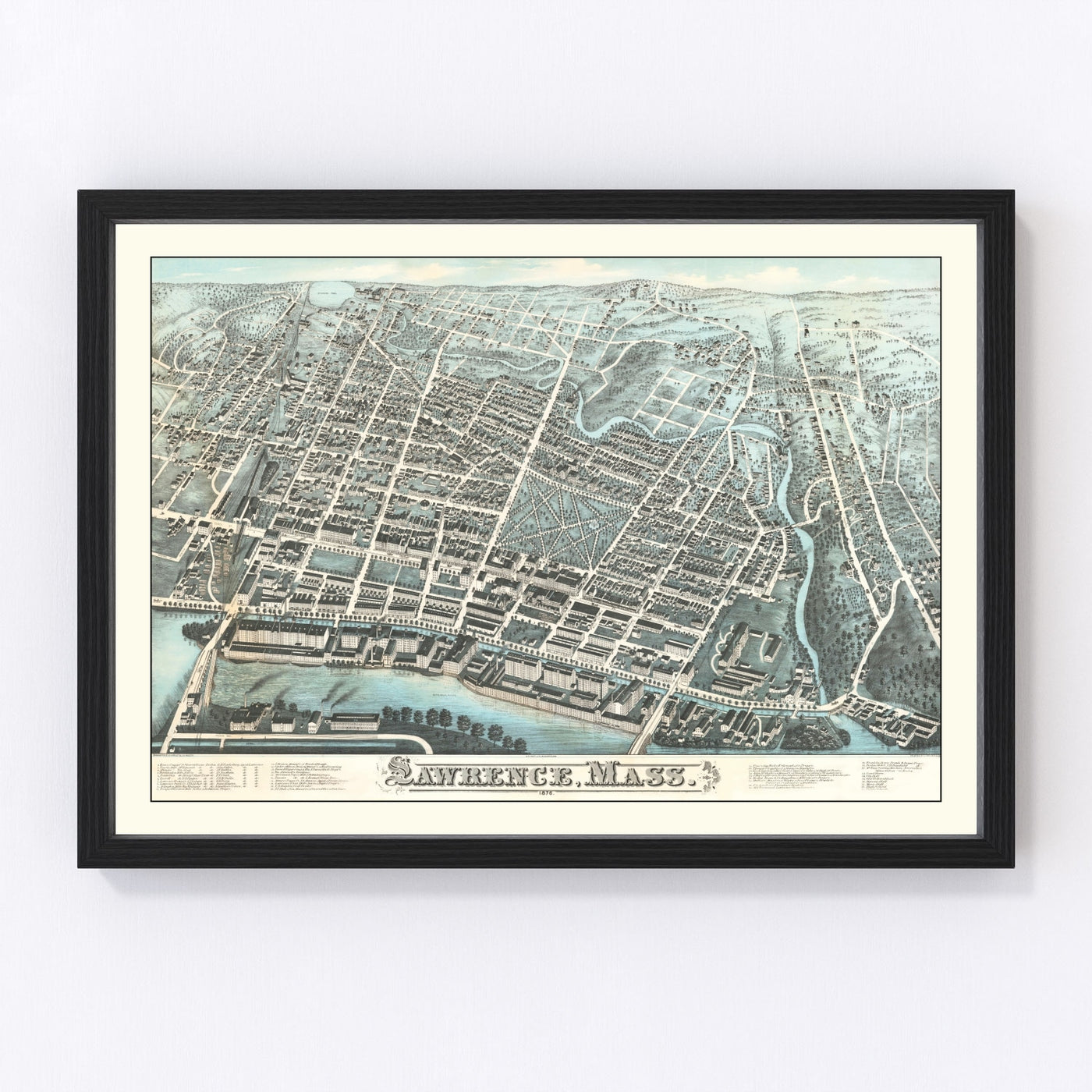 Lawrence Vintage Map 1878
