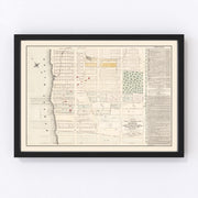 Upper West Side Manhattan Vintage Map 1874