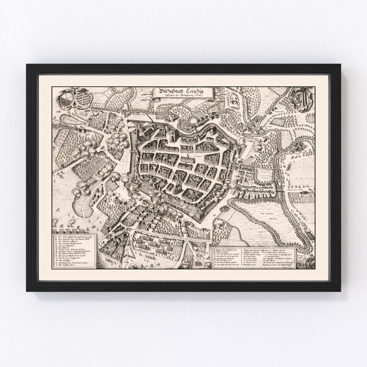 Leipzig Vintage Map 1637
