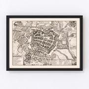 Leipzig Vintage Map 1637