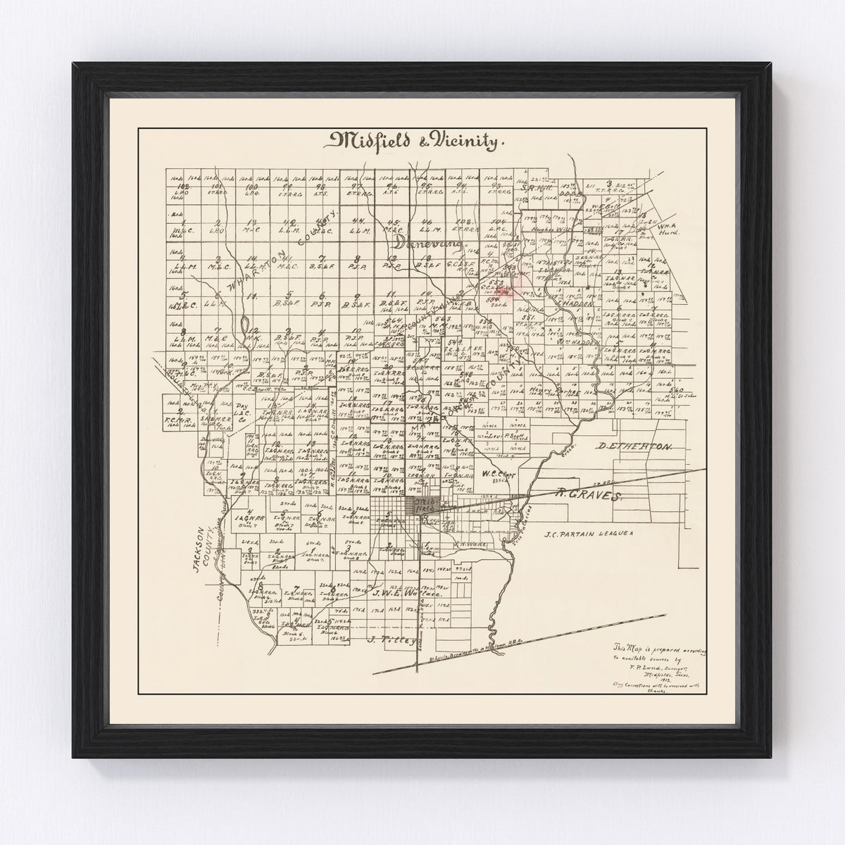 Midfield Vintage Map 1912