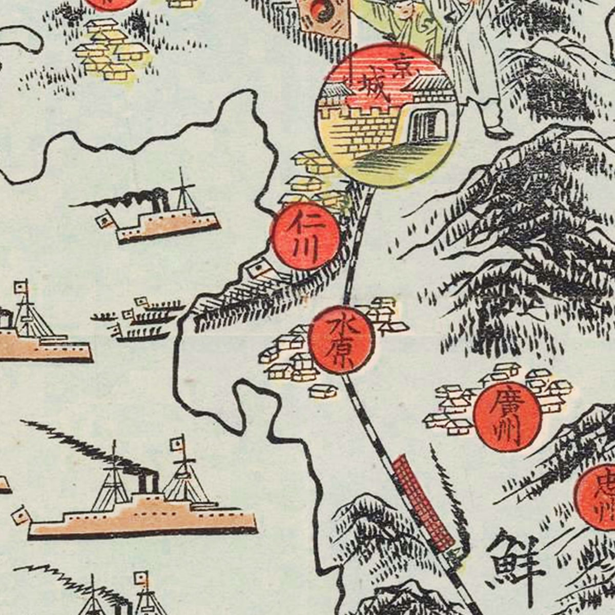 Restored historic details from the 1904 country map of County