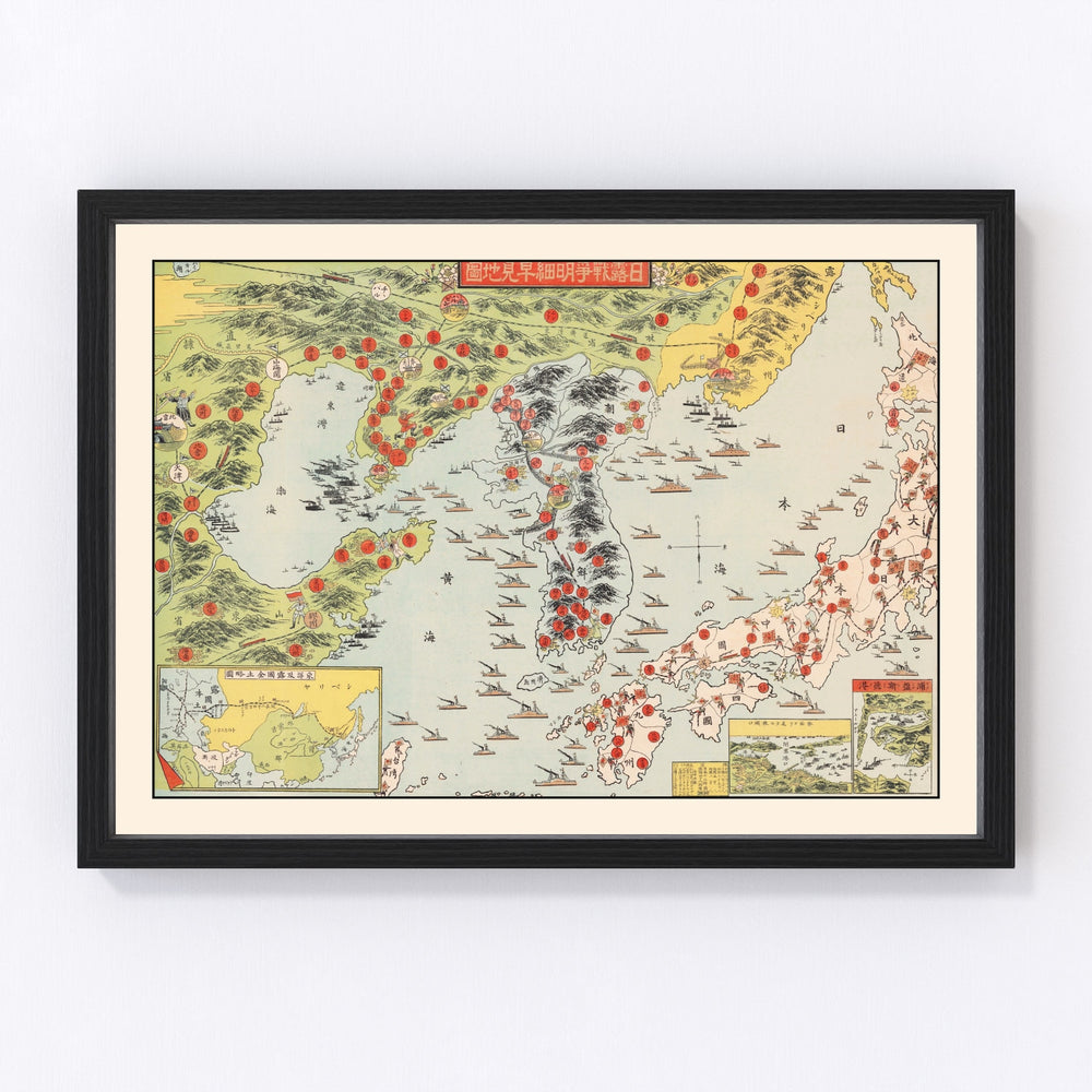 Korea Vintage Map 1904