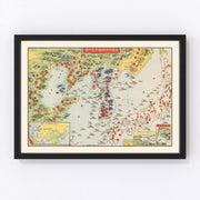 Korea Vintage Map 1904