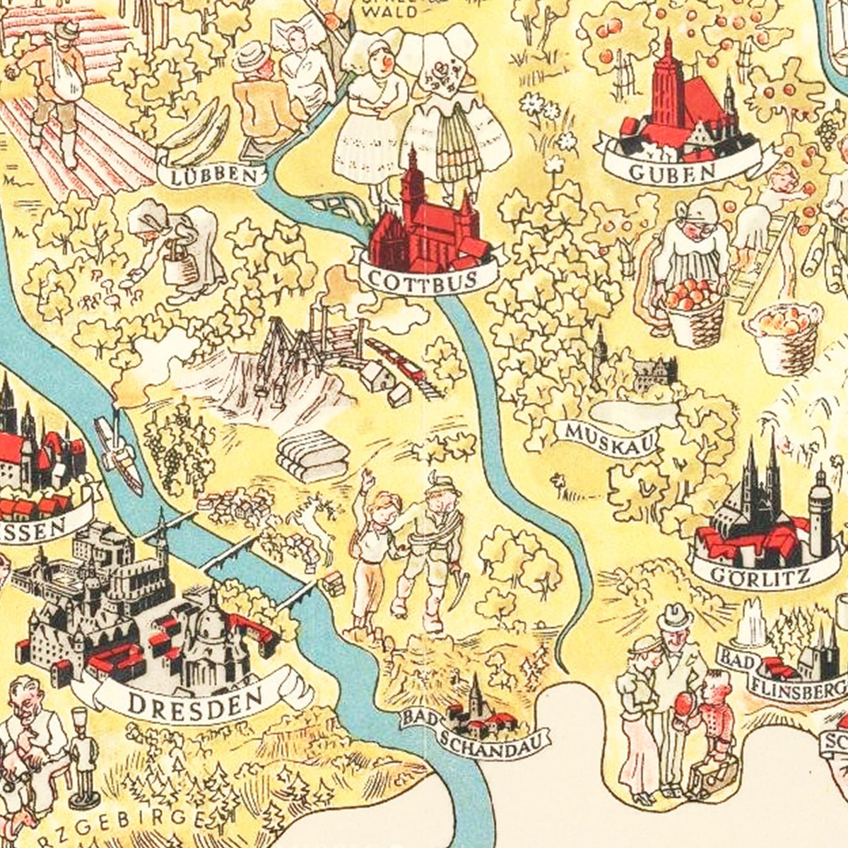 Restored historic details from the 1936 country map of County