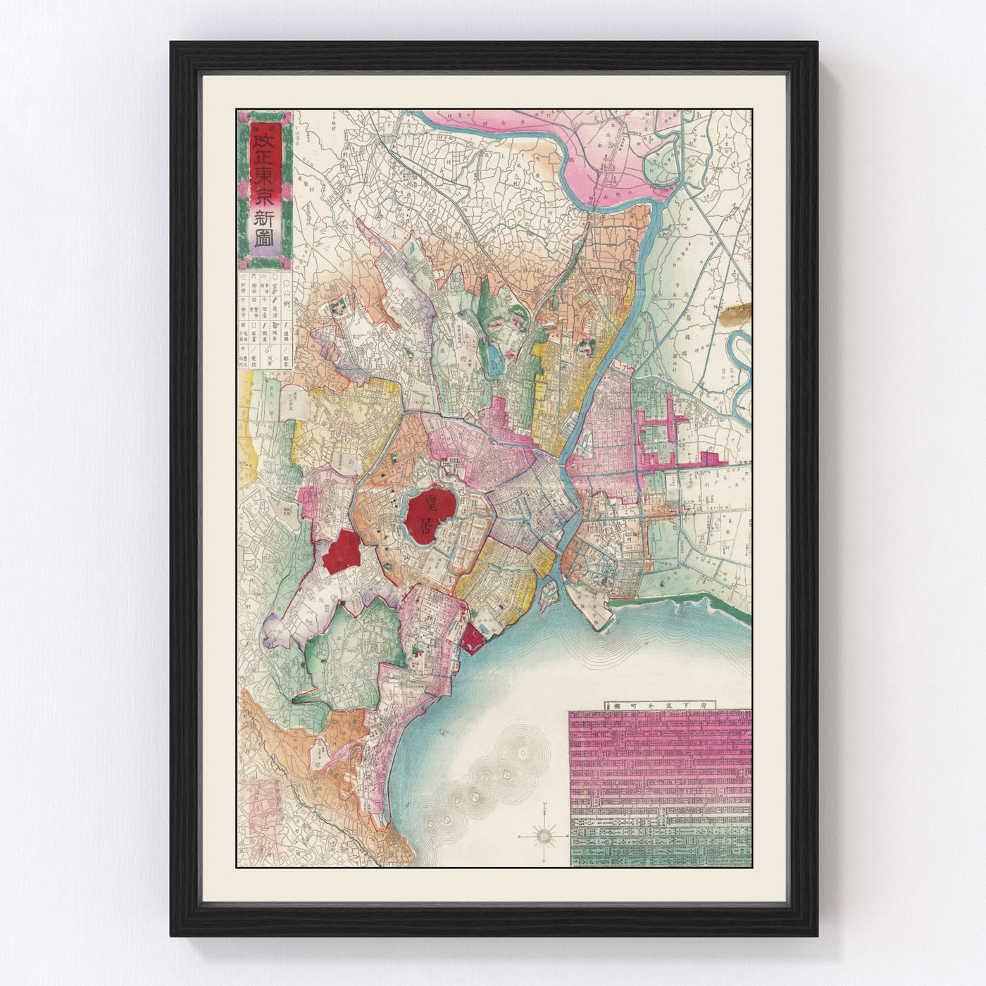 Tokyo Vintage Map 1887