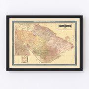 Tiaxcala, Mexico Vintage Map 1897