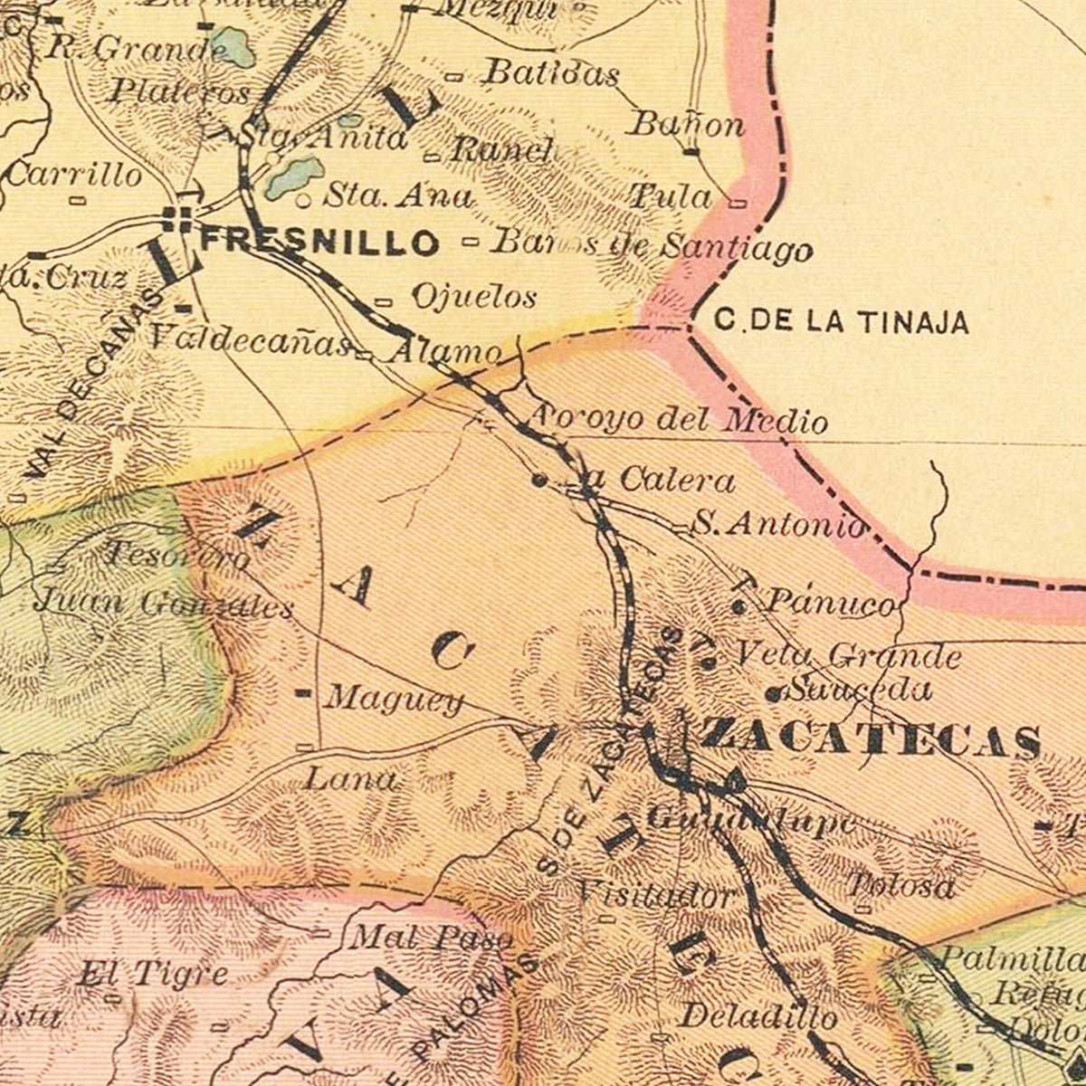 Restored historic details from the 1897 region map of County