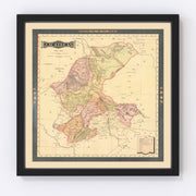 Zacatecas, Mexico Vintage Map 1897