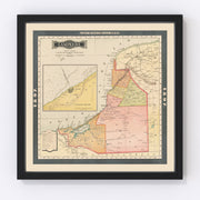 Campeche, Mexico Vintage Map 1897