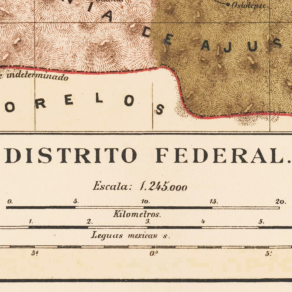 Restored historic details from the 1897 city map of Mexico City