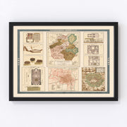 Mexico City Vintage Map 1897