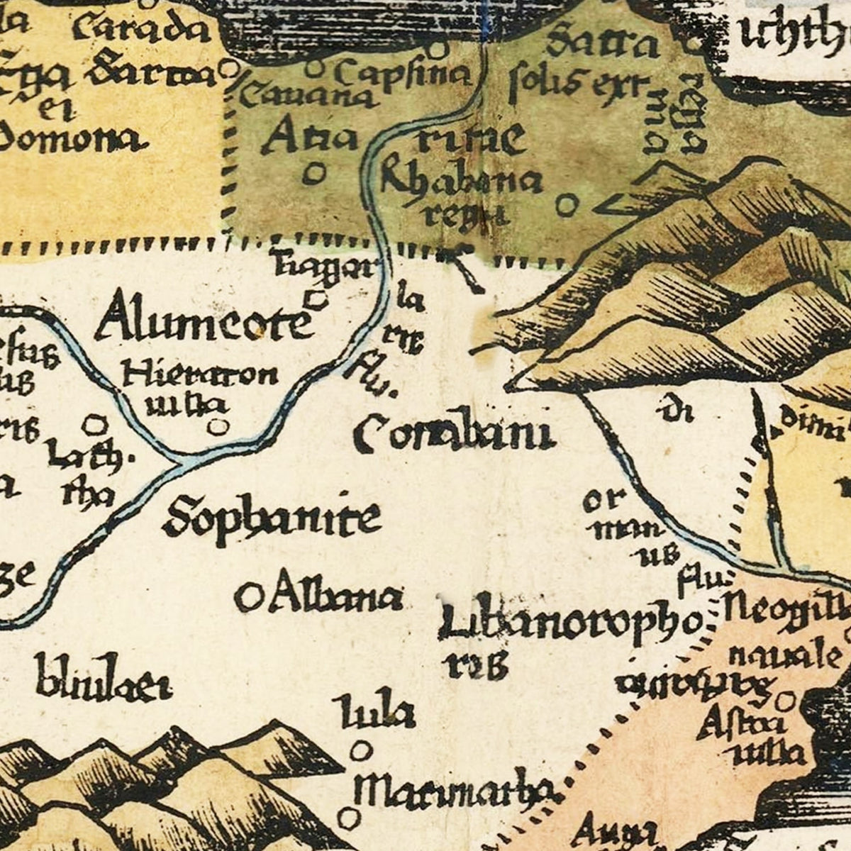 Restored historic details from the 1513 region map of County