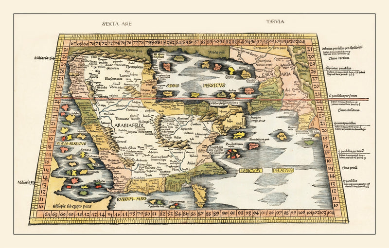 Size comparison using Vintage Arabia Map 1513