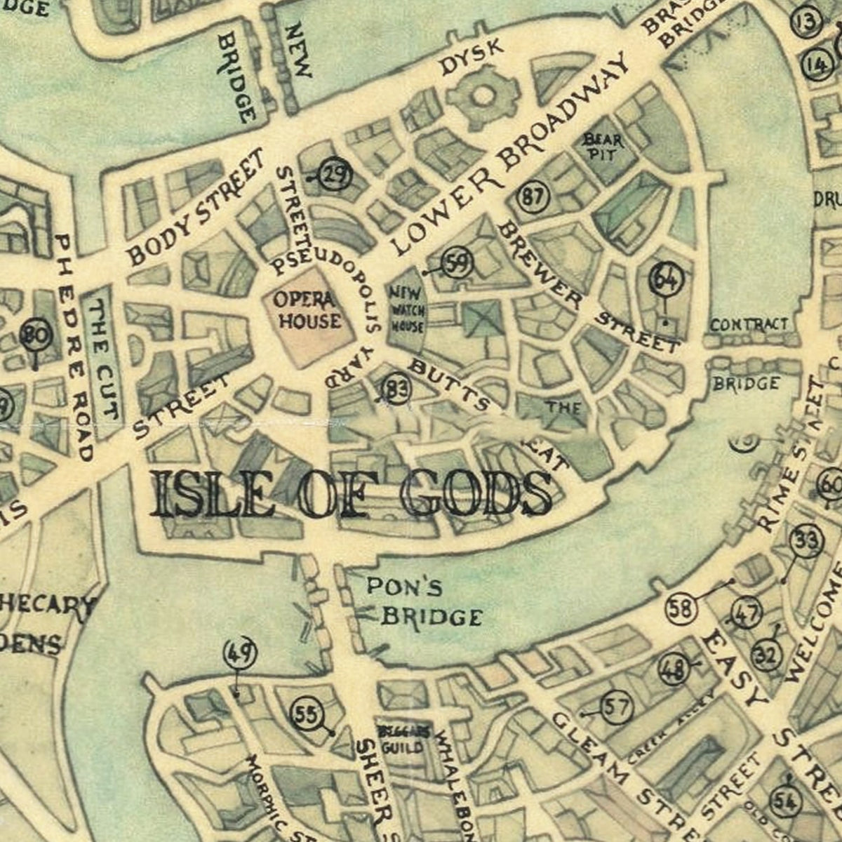 Restored historic details from the 1993 misc. attraction map of County