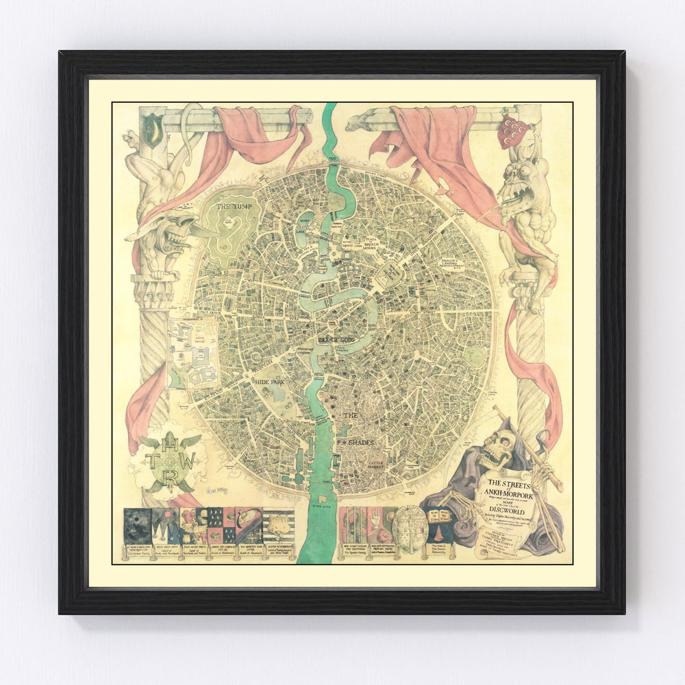 Discworld Vintage Map 1993