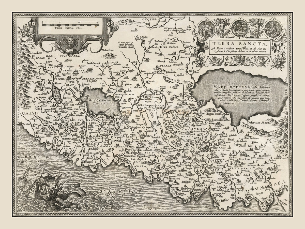 Preview of Vintage Israel / Palestine Map 1584