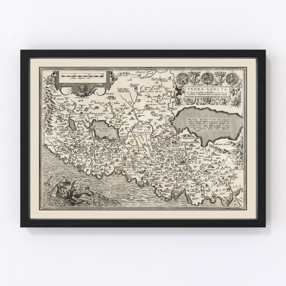 Israel / Palestine Vintage Map 1584