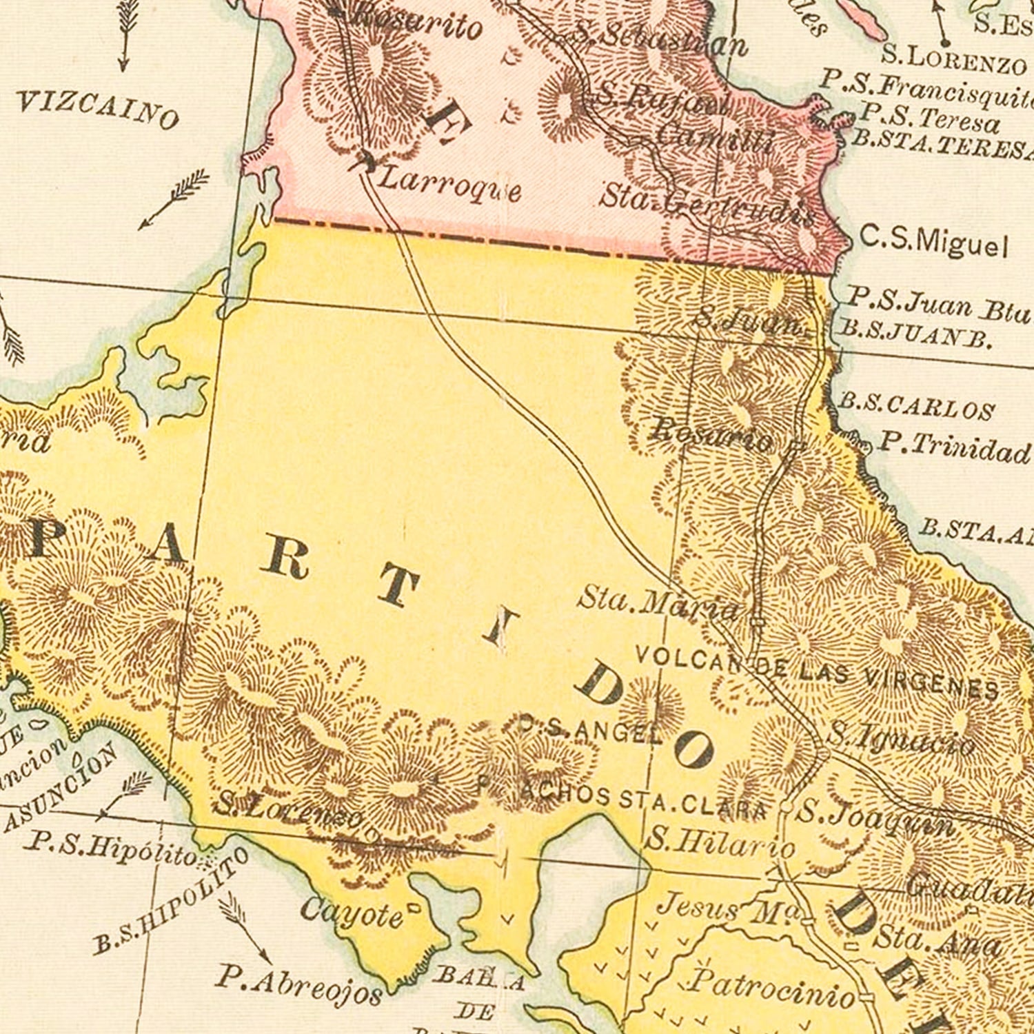 Restored historic details from the 1897 region map of County