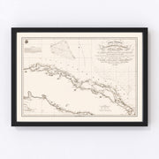 Cuba Vintage Map 1836