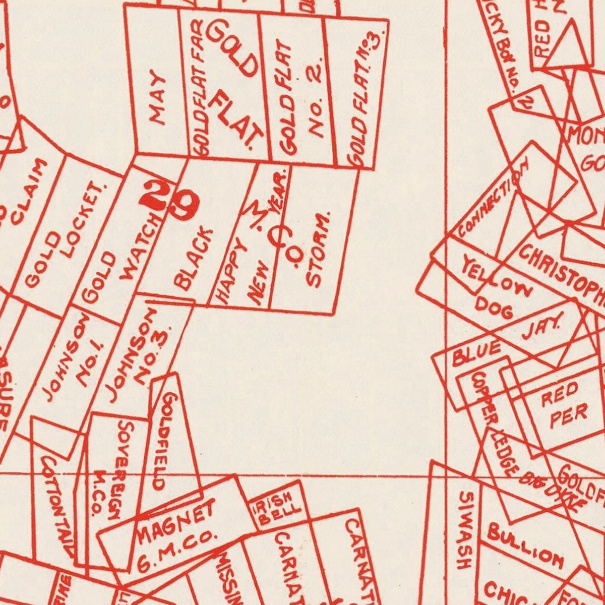 Restored historic details from the 1906 misc. attraction map of County, Nevada