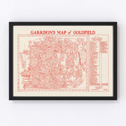 Goldfield, NV Mining Claims Vintage Map 1906