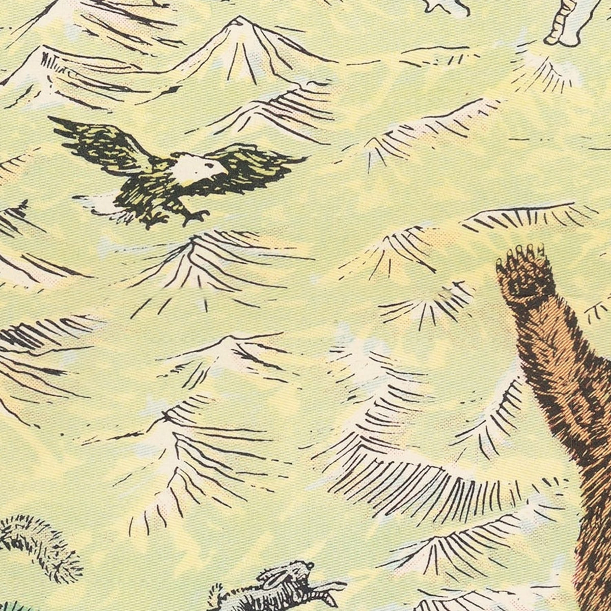 Restored historic details from the 1948 misc. attraction map of County, Alaska