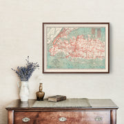 Vintage Long Island Road Map 1914